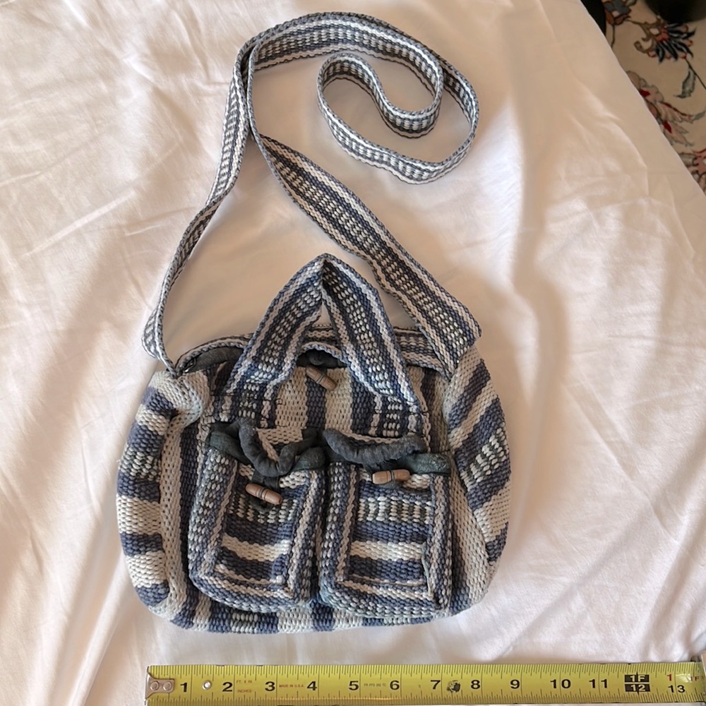 Cotton woven handbag & crossbody bag